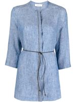 Fabiana Filippi blouse en lin à taille nouée - Bleu - thumbnail