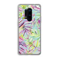 Tropical Palms Blue: OnePlus 8 Pro Transparant Hoesje