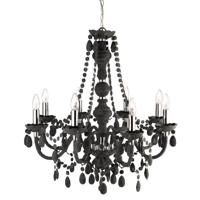 Searchlight Grote kroonluchterMarie Therese Ø 74cm zwart - 8888-8GY