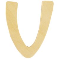 Houten letter V 6 cm