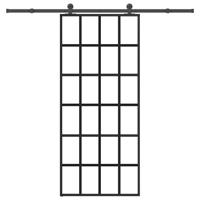 Schuifdeur met beslag 90x205 cm ESG-glas en aluminium