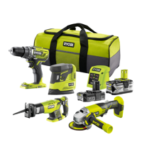 4-delig Combokit (incl. 1x 4.0Ah accu 1x 2.0 Ah accu en lader) ONE 18V Ryobi - Ryobi