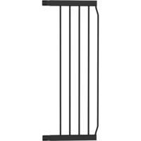 INGENUITY 28 cm zwarte metalen veiligheidspoort verlengaccessoire, compatibel met handsfree openende poorten