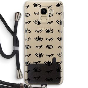 Eye pattern #2: Samsung Galaxy J6 (2018) Transparant Hoesje met koord