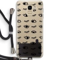 Eye pattern #2: Samsung Galaxy J6 (2018) Transparant Hoesje met koord