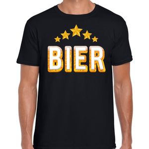 BIER drank fun t-shirt zwart voor heren