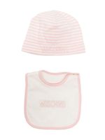 Moschino Kids chapeau en coton à logo brodé - Rose - thumbnail