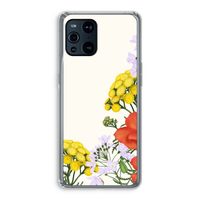 Wilde bloemen: Oppo Find X3 Pro Transparant Hoesje