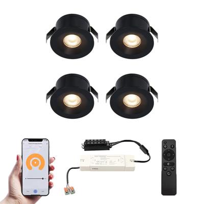 Set van 4 Cadiz Smart LED Mini Inbouwspots - Veranda spots - 12V 3W 200lm - Dimbaar - Wifi & Bluetooth - 2700K - IP44 waterdicht - Zwart Set van 4 Cadiz Smart LED Mini Inbouwspots - Veranda spots - 12V 3W 200lm - Dimbaar - Wifi & Bluetooth - 2700K - IP44 waterdicht - Zwart