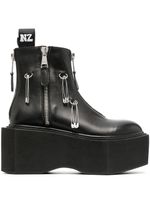 Natasha Zinko bottines zippées 95 mm à plateforme - Noir - thumbnail