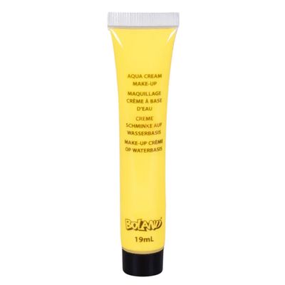 Schmink/make-up tube - geel - 19 gram - waterbasis - carnaval/Halloween