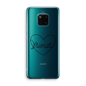 Friends heart black: Huawei Mate 20 Pro Transparant Hoesje