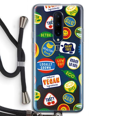 Fruitsticker: OnePlus 7 Pro Transparant Hoesje met koord