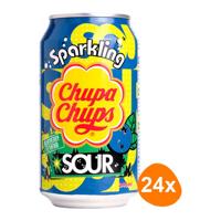Chupa Chups - Sparkling Sour Blueberry Frisdrank - 24x 345ml