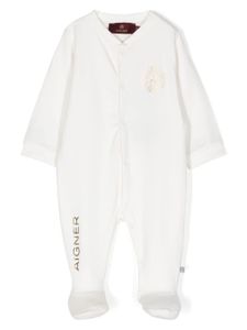 Aigner Kids pyjama en coton à logo imprimé - Tons neutres