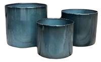 Pot Cylinder Vibrant Grijs M 27x22cm - Buitengewoon de boet