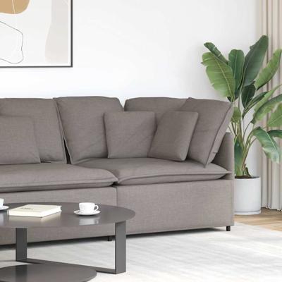 Modulaire bank hoekmodule met kussens 100 cm taupe