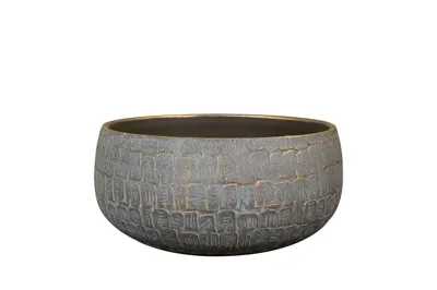 Schaal renzo d28h13cm shiny grey