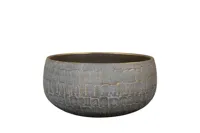 Schaal renzo d28h13cm shiny grey