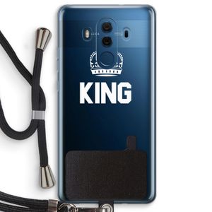King zwart: Huawei Mate 10 Pro Transparant Hoesje met koord