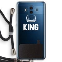 King zwart: Huawei Mate 10 Pro Transparant Hoesje met koord