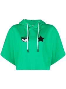 Chiara Ferragni hoodie crop à motif Eye Like - Vert