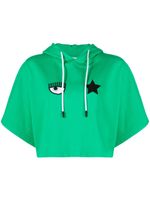 Chiara Ferragni hoodie crop à motif Eye Like - Vert