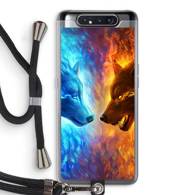 Fire & Ice: Samsung Galaxy A80 Transparant Hoesje met koord