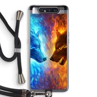Fire & Ice: Samsung Galaxy A80 Transparant Hoesje met koord Fire & Ice: Samsung Galaxy A80 Transparant Hoesje met koord
