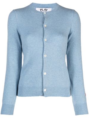 Comme Des Garçons Play cardigan en laine à design chiné - Bleu