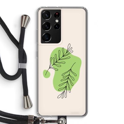 Beleaf in you: Samsung Galaxy S21 Ultra Transparant Hoesje met koord