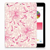 Apple iPad 9.7 2018 | 2017 Siliconen Hoesje Pink Flowers - thumbnail