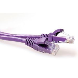 ACT IB2307 U/UTP CAT6A Patchkabel Snagless Paars - 7 meter