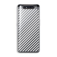 Strepen zwart-wit: Samsung Galaxy A80 Transparant Hoesje