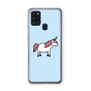 Eenhoorn: Samsung Galaxy A21s Transparant Hoesje