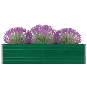 Plantenbak verhoogd 320x40x77 cm gegalvaniseerd staal groen