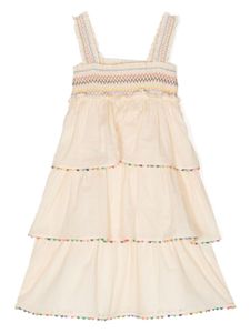 ZIMMERMANN Kids robe Junie à volants superposés - Jaune