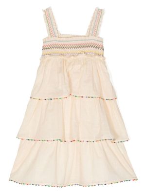ZIMMERMANN Kids robe Junie à volants superposés - Jaune