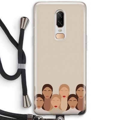Girls girls girls: OnePlus 6 Transparant Hoesje met koord