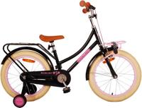 Volare 18 inch fiets excellent zwart / roze oma transport 21776