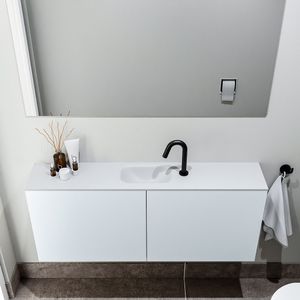 Zaro Polly toiletmeubel 120cm clay met witte wastafel met kraangat