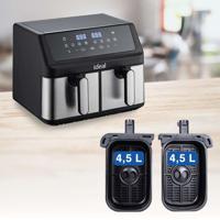 IDEAL Vetvrije frituurpan, dubbele horizontale 9L, 8 functies - inclusief voedsel drogen