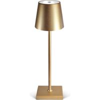 Goliving Tafellamp Oplaadbaar – Draadloos en dimbaar – Moderne touch lamp – Nachtlamp – 38 cm – Goud - thumbnail