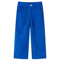 Kinderbroek 128 ribfluweel kobaltblauw