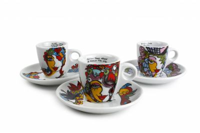 Josien Broeren Espresso kopjes 65 ml met schotels