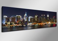 Schilderij - New York Stad, multi-gekleurd, 120X40cm, 1luik - thumbnail