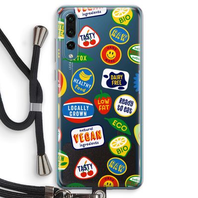 Fruitsticker: Huawei P20 Pro Transparant Hoesje met koord
