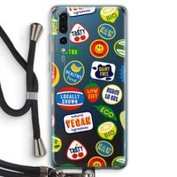 Fruitsticker: Huawei P20 Pro Transparant Hoesje met koord