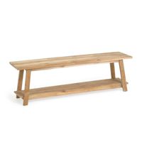 Kave Home Bankje 'Safara' Teakhout, 150cm