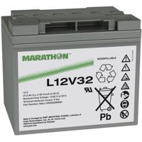 GNB Marathon L12V32 Loodaccu 12 V 31.5 Ah Loodvlies (AGM) (b x h x d) 198 x 175 x 168 mm M6-schroefaansluiting Onderhoudsvrij